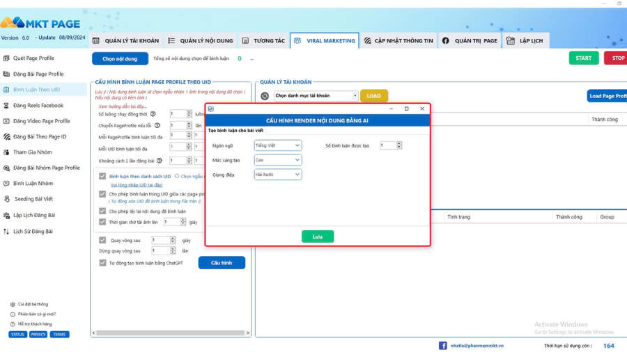 Phần mềm MKT Page