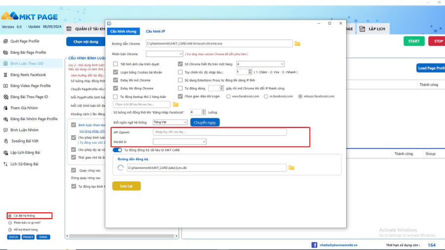 Phần mềm MKT Page