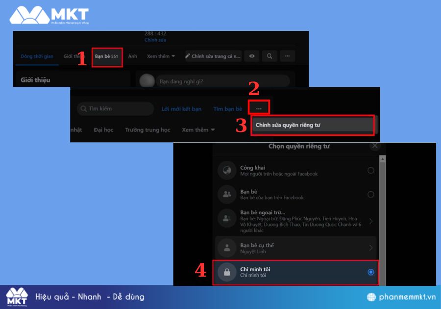 Ẩn danh sách bạn bè