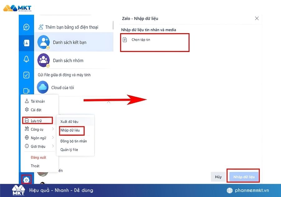cách khôi phục tin nhắn zalo vừa xoá
